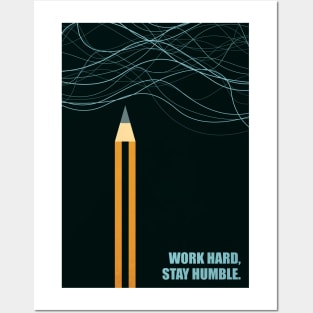 Work Hard Stay Humble Business Quotes Posters and Art